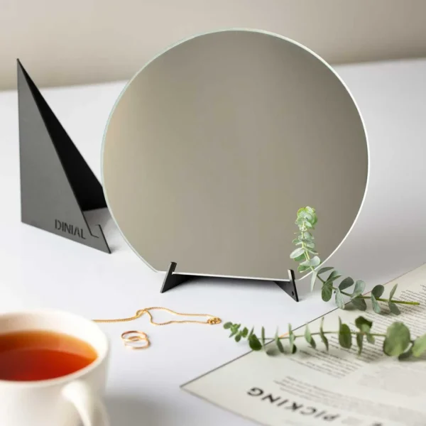 خرید آینه دایره ای پایه مثلثی فلزی دینیال مدل DN1313