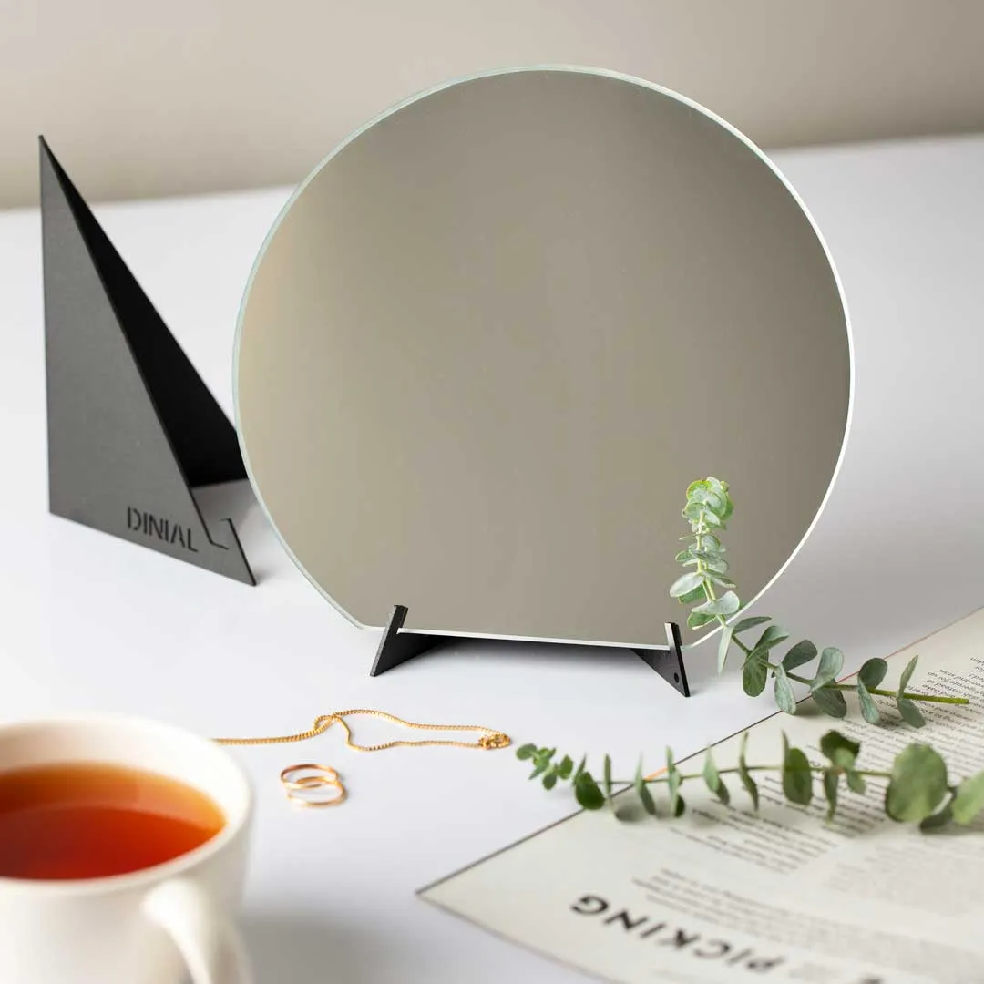 خرید آینه دایره ای پایه مثلثی فلزی دینیال مدل DN1313