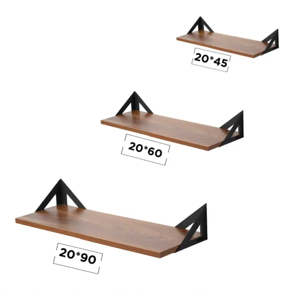 پک ۳ عددی شلف پایه مثلثی در سه سایز