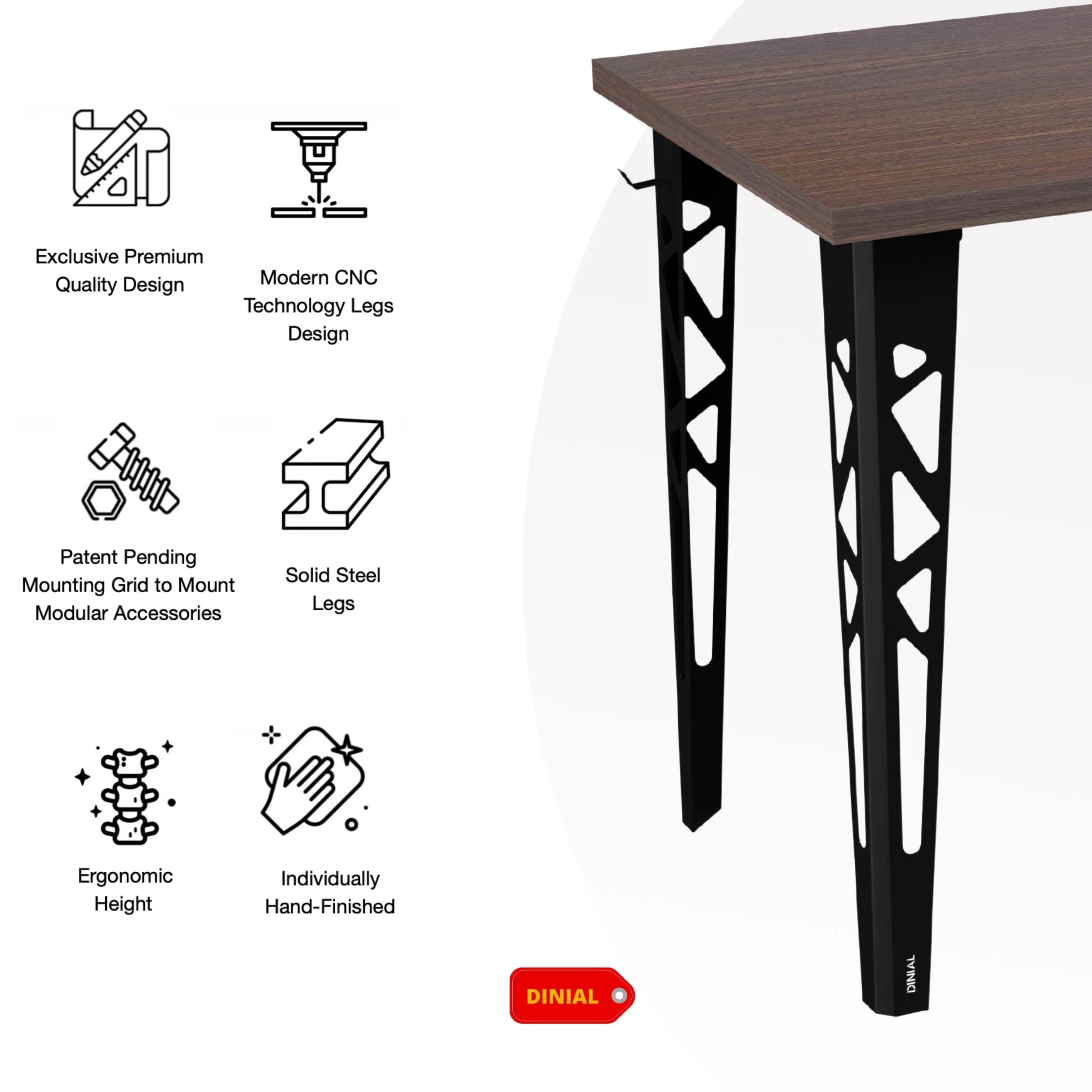 میز تحریر دینیال مدل هندسی DN9045 - تصویر 9