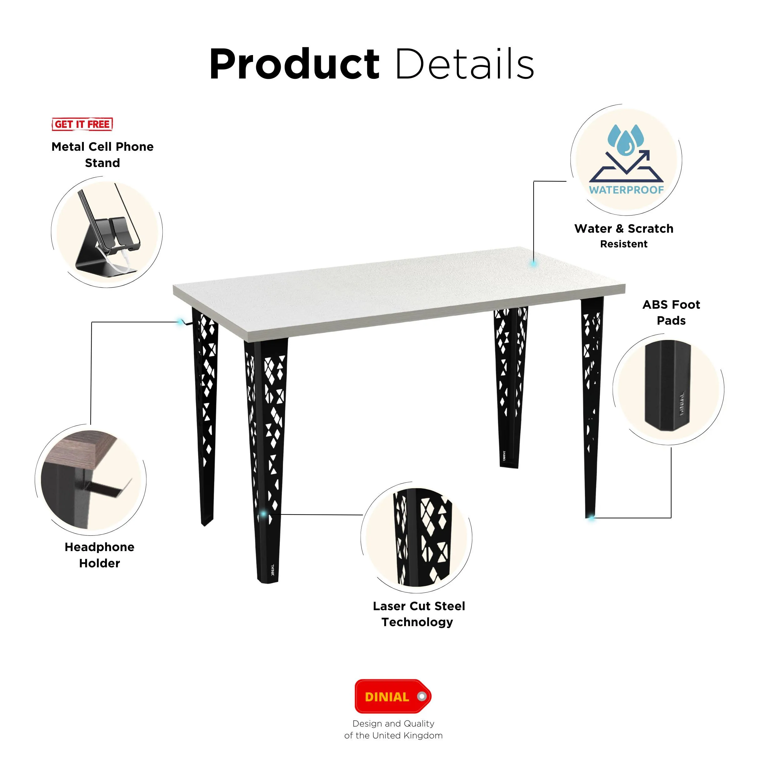 میز تحریر دینیال مدل استار DN12060 - تصویر 3