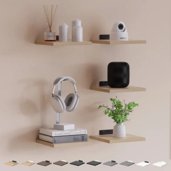 شلف دیواری دینیال مدل هرمی کد DN1515 مجموعه پنج عددی 6 1 600x600
